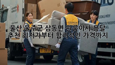 울산 울주군 삼동면 원룸이사 용달 추천: 최저가부터 합리적인 가격까지! ✨